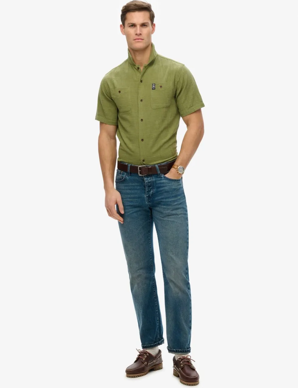 Relaxed Fit Cotton Rich Textured Shirt