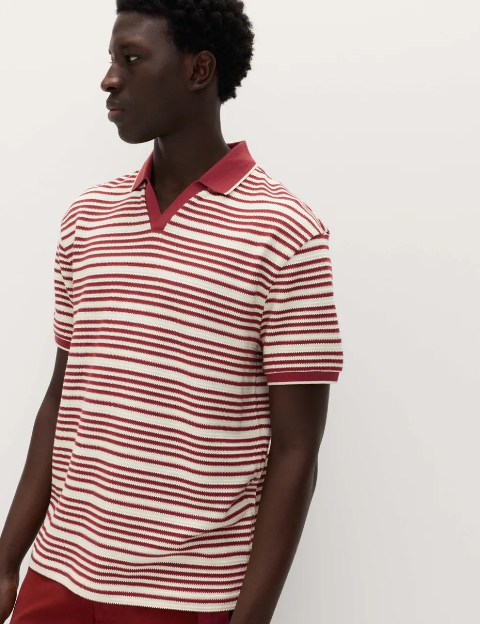 Relaxed Fit Cotton Rich Textured Polo Shirt