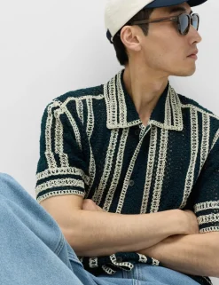 Relaxed Fit Knitted Short Sleeve Shirt