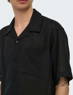 Relaxed Fit Linen Rich Short Sleeve Shirt
