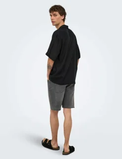 Relaxed Fit Linen Rich Short Sleeve Shirt