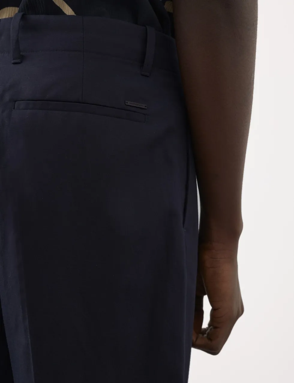 Relaxed Fit Lyocell Rich Pleat Front Trousers