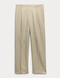 Relaxed Fit Lyocell Rich Pleat Front Trousers