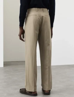 Relaxed Fit Lyocell Rich Pleat Front Trousers