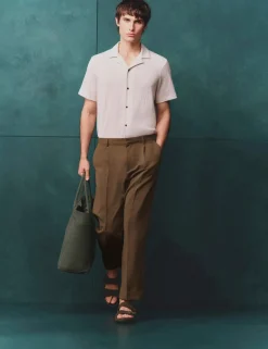 Relaxed Fit Lyocell Rich Pleat Front Trousers
