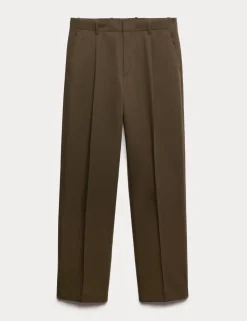 Relaxed Fit Lyocell Rich Pleat Front Trousers