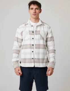 Relaxed Fit Pure Cotton Checked Overshirt