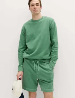 Relaxed Fit Pure Cotton Garment Dye Short