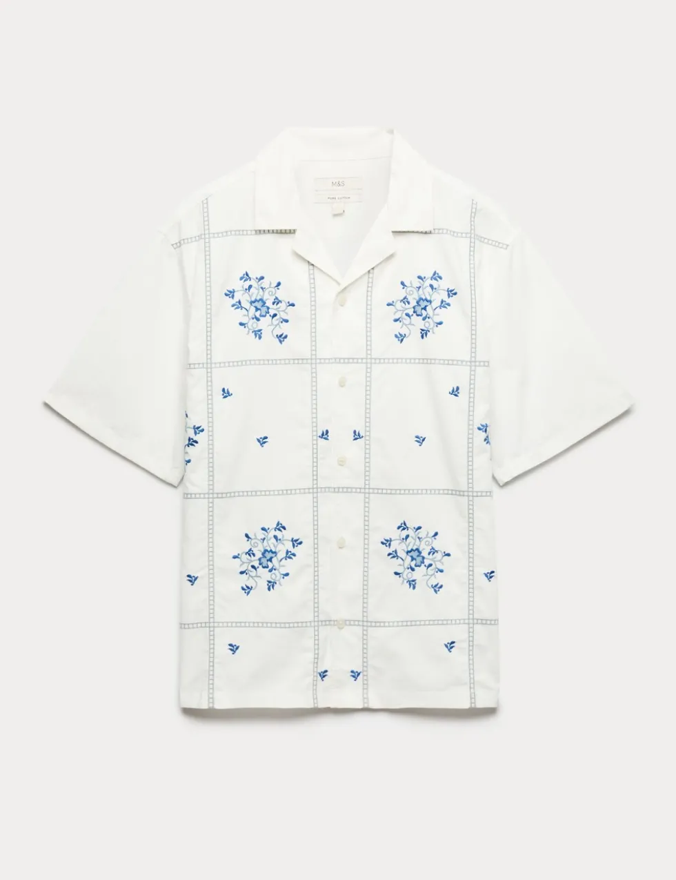 Relaxed Fit Pure Cotton Short Sleeve Shirt