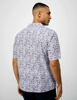Relaxed Fit Pure Cotton Tropical Short Sleeve Shirt