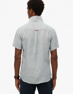 Relaxed Fit Pure Linen Embroidered Shirt