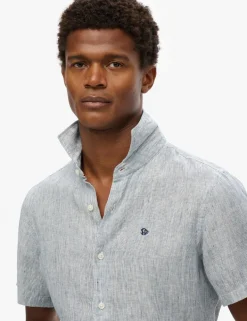 Relaxed Fit Pure Linen Embroidered Shirt