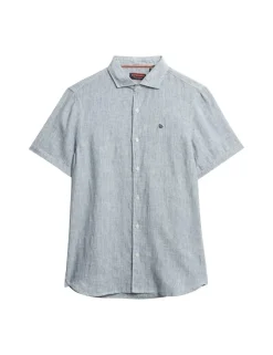 Relaxed Fit Pure Linen Embroidered Shirt