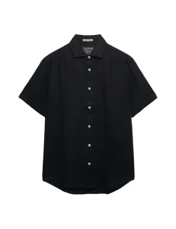 Relaxed Fit Pure Linen Short Sleeve Shirt