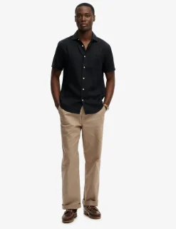 Relaxed Fit Pure Linen Short Sleeve Shirt