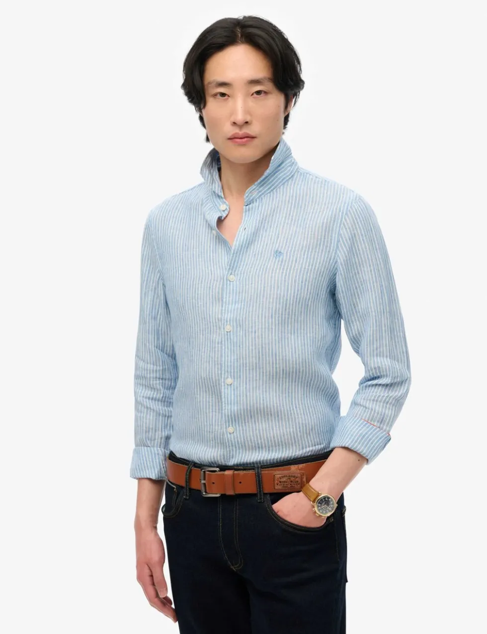 Relaxed Fit Pure Linen Striped Shirt