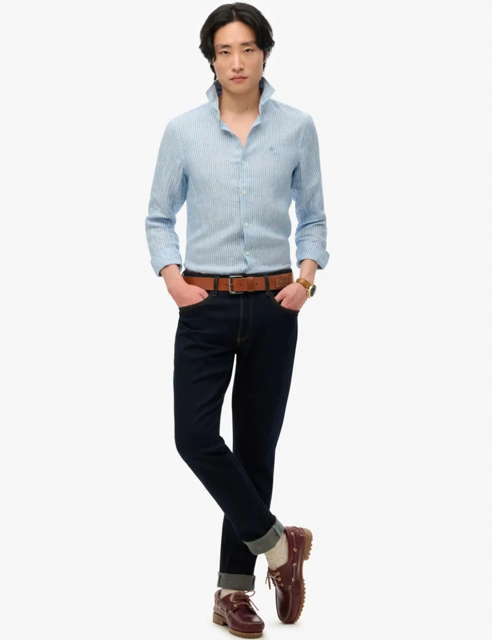 Relaxed Fit Pure Linen Striped Shirt