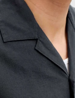 Relaxed Fit Revere Collar Short Sleeve Shirt