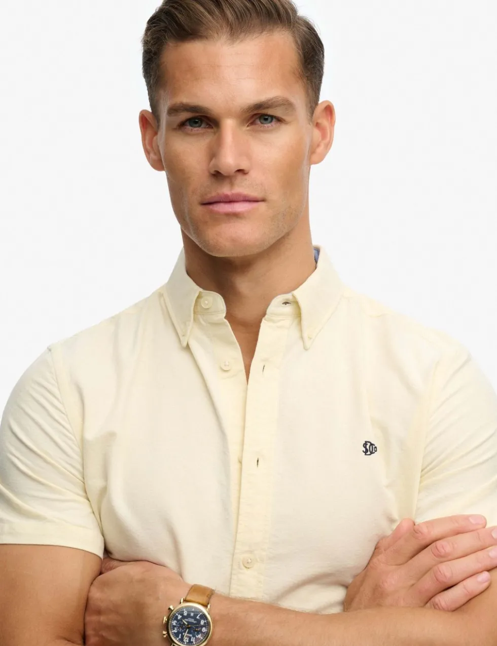 Relaxed Fit Short Sleeve Oxford Shirt