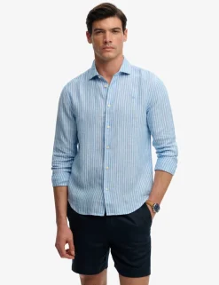 Relaxed Fit Striped Pure Linen Shirt