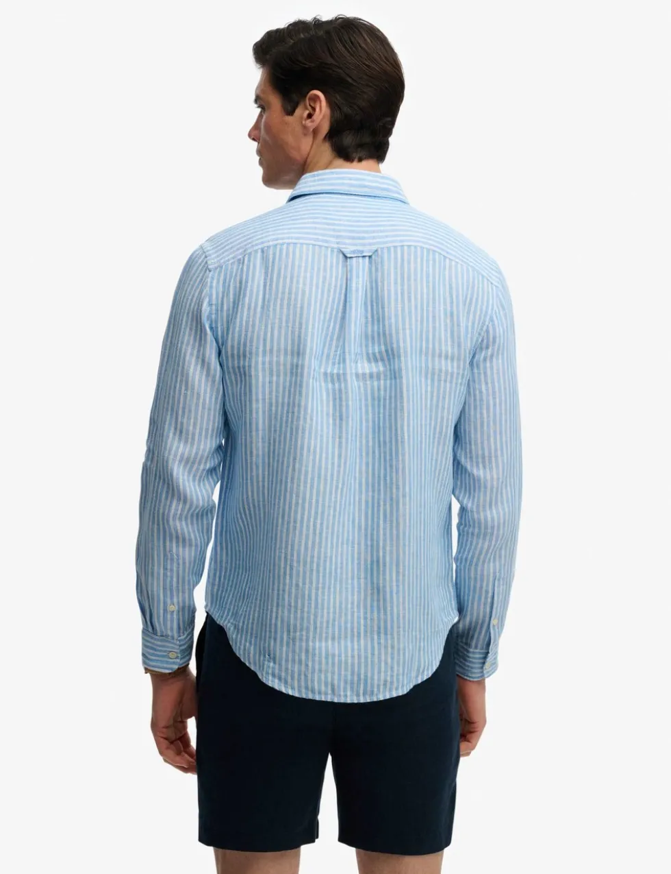 Relaxed Fit Striped Pure Linen Shirt