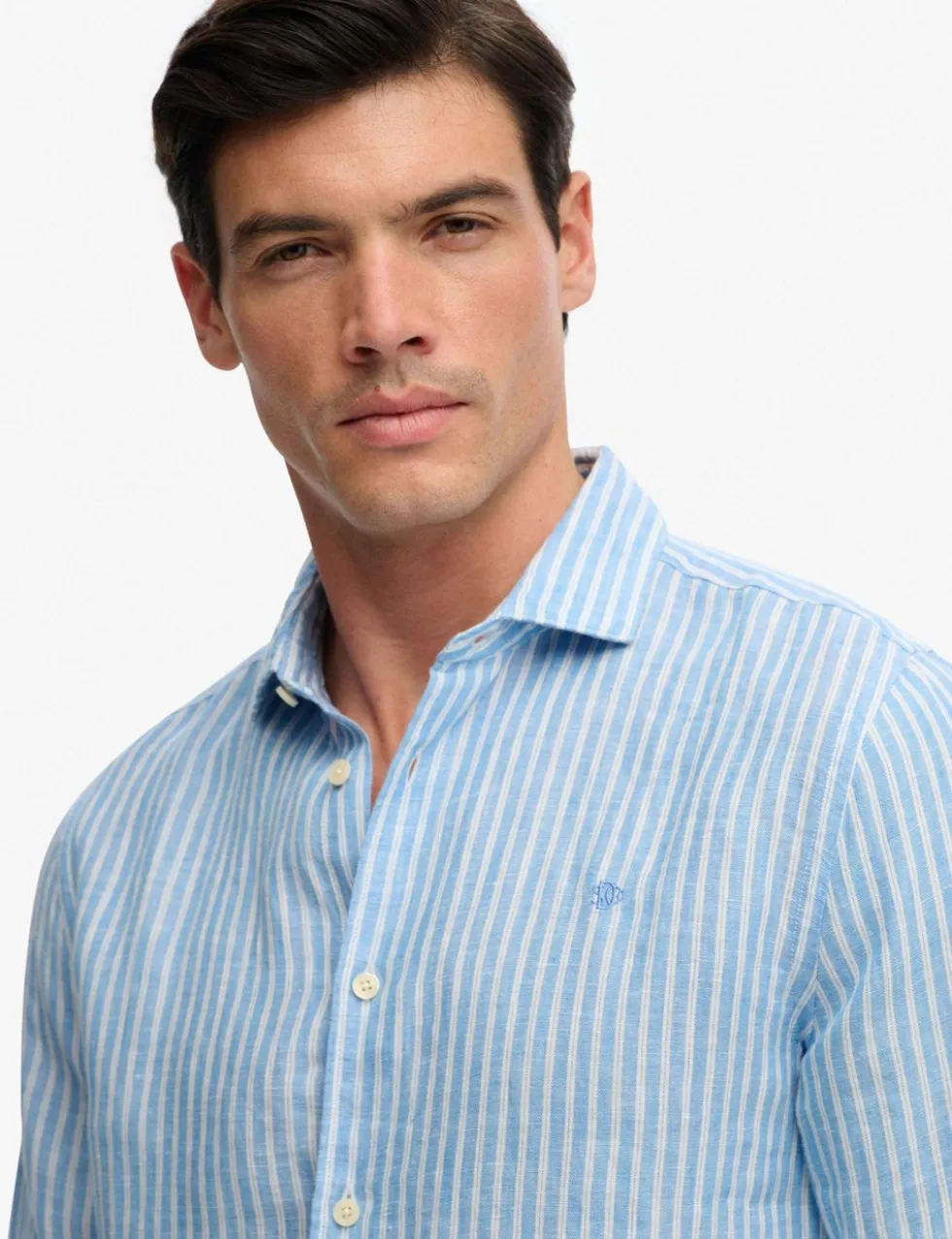 Relaxed Fit Striped Pure Linen Shirt