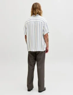 Relaxed Fit Striped Short Sleeve Shirt