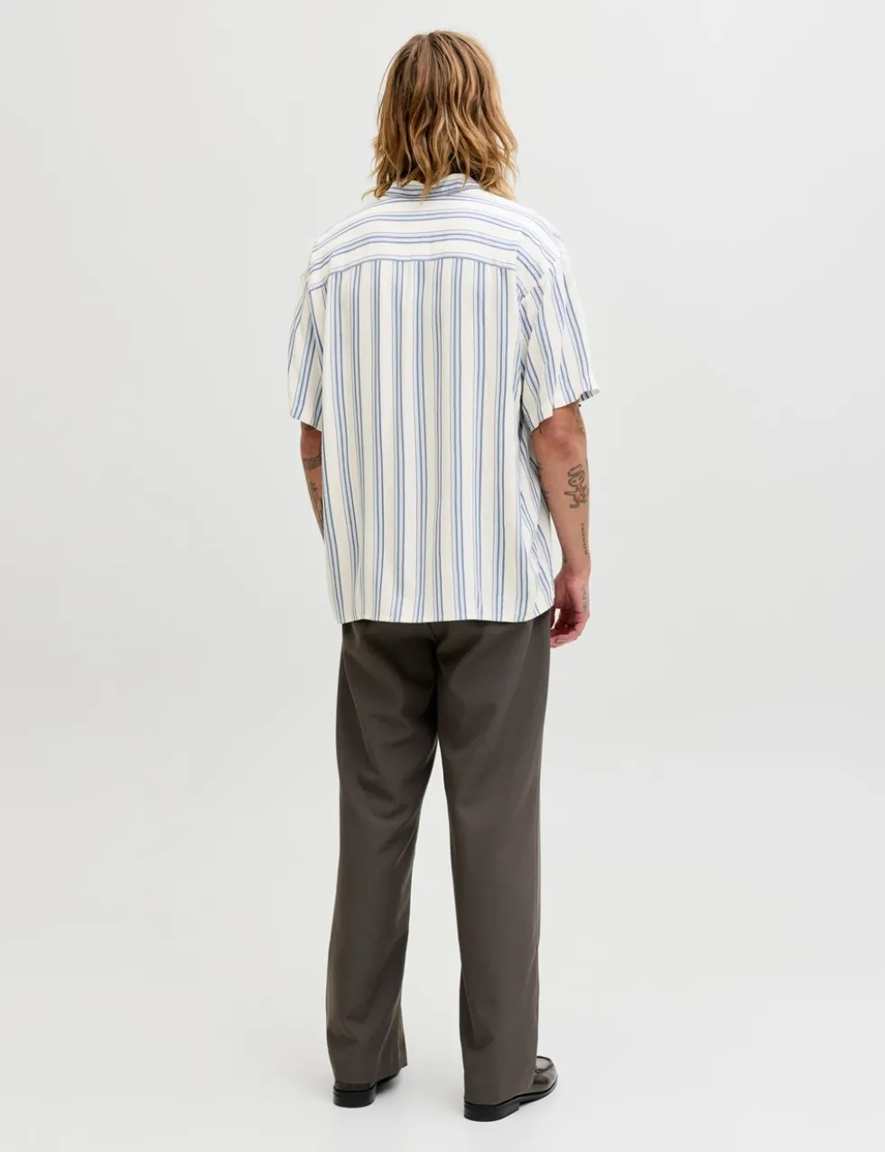 Relaxed Fit Striped Short Sleeve Shirt