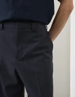 Relaxed Fit Textured Trousers