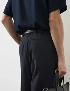 Relaxed Fit Textured Trousers