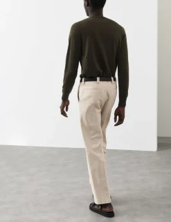 Relaxed Fit Textured Trousers