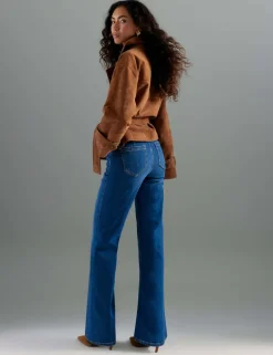 Relaxed High Waisted Flared Jeans
