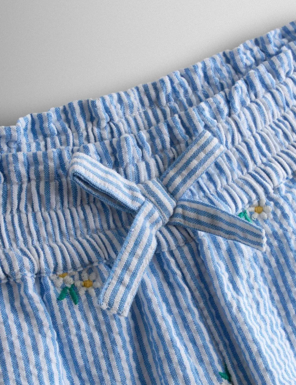 Relaxed Pure Cotton Striped Floral Trousers (6 Mths-7 Yrs)