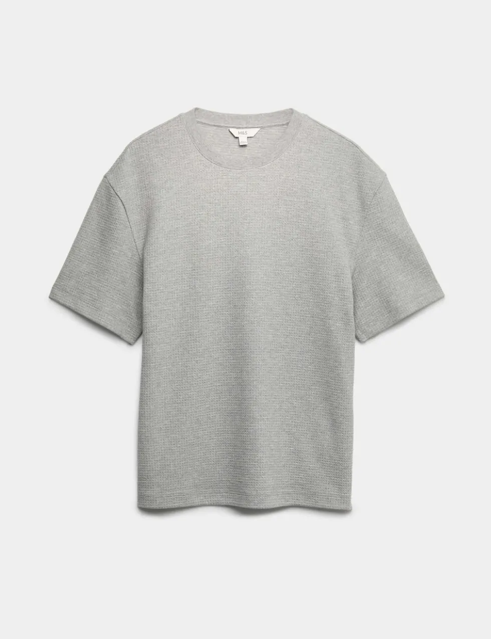 Relaxed Pure Cotton Waffle T-Shirt