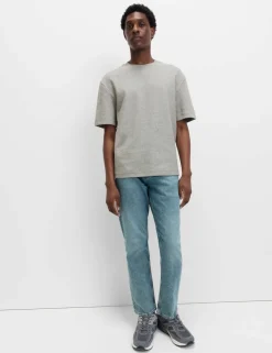 Relaxed Pure Cotton Waffle T-Shirt