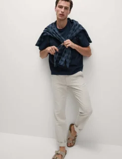 Relaxed Pure Cotton Waffle T-Shirt