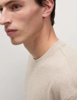 Relaxed Pure Cotton Waffle T-Shirt
