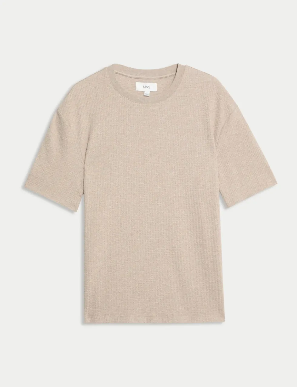 Relaxed Pure Cotton Waffle T-Shirt