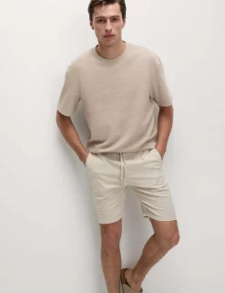 Relaxed Pure Cotton Waffle T-Shirt