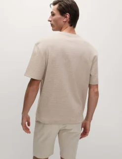 Relaxed Pure Cotton Waffle T-Shirt