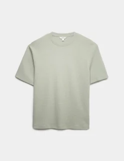 Relaxed Pure Cotton Waffle T-Shirt