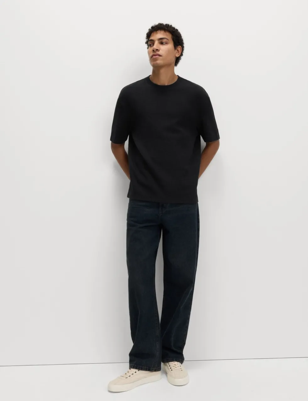Relaxed Pure Cotton Waffle T-Shirt