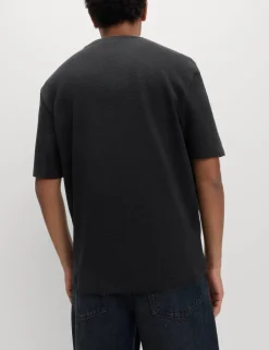 Relaxed Pure Cotton Waffle T-Shirt