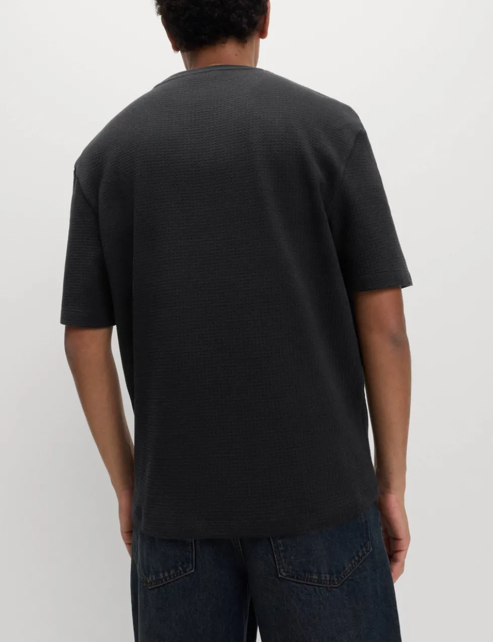 Relaxed Pure Cotton Waffle T-Shirt