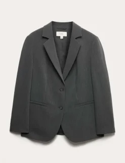 Relaxed Tailored Single-Breasted Blazer