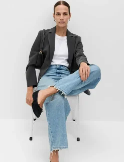Relaxed Tailored Single-Breasted Blazer
