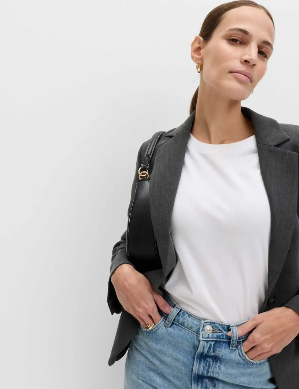 Relaxed Tailored Single-Breasted Blazer
