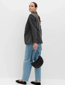 Relaxed Tailored Single-Breasted Blazer