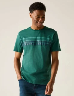 Rendro Pure Cotton Striped T-Shirt