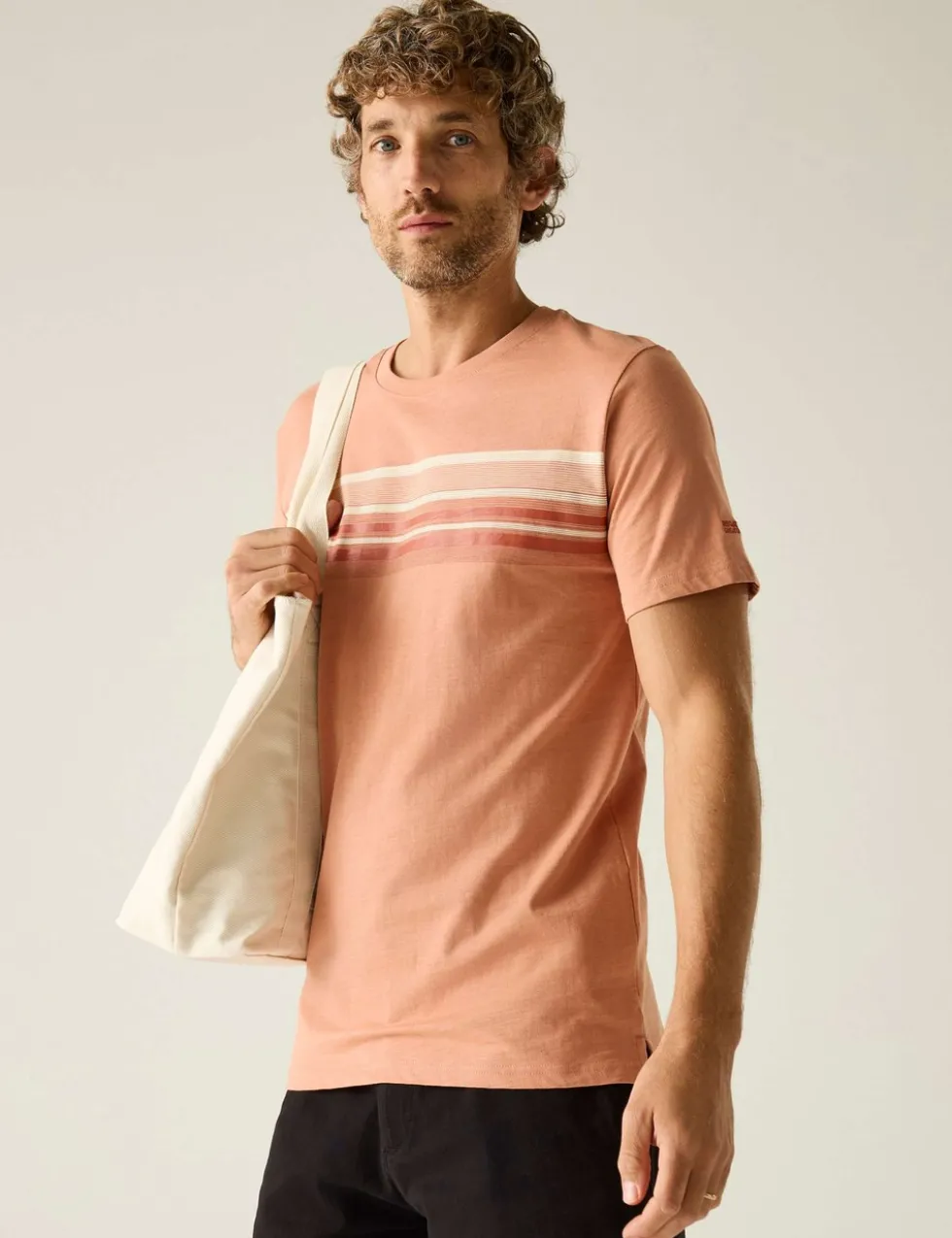 Rendro Pure Cotton Striped T-Shirt